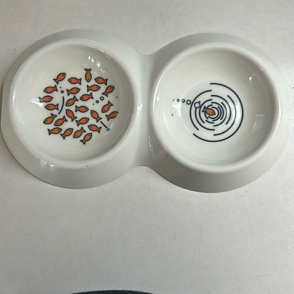 Van Ness Plastics EcoWare  Bamboo dual Cat  bowl